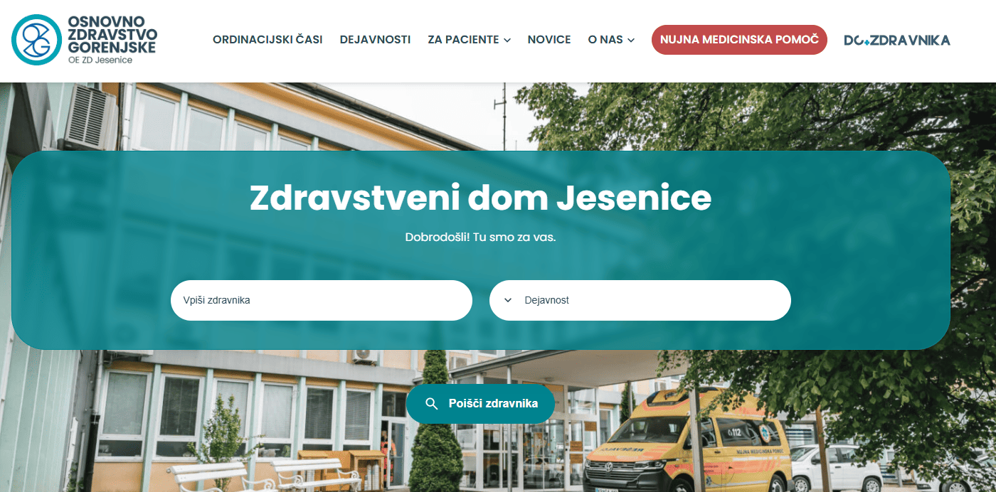 Nova spletna stran ZD Jesenice